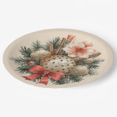 Christmas Panettone Arrangement ペーパープレート (アングル)