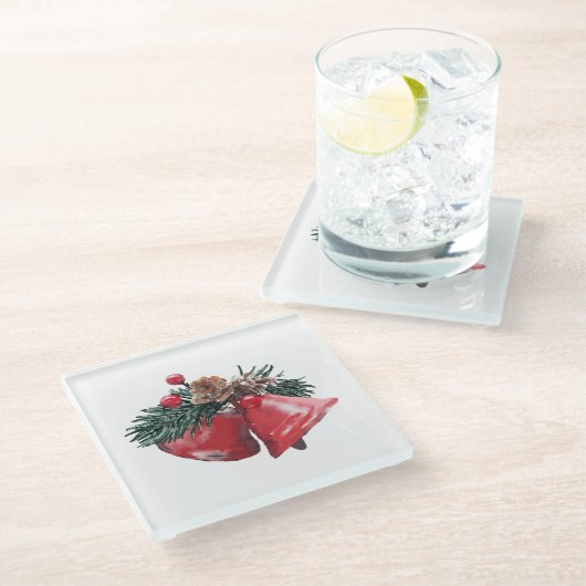 Christmas Paper Coasters  ガラスコースター (アングル)