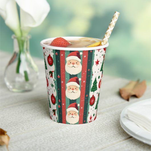Christmas Paper Cup – Santa Claus  紙コップ (インサイチュ)