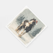 Christmas Paper Napkin / Beautiful Paint Horse スタンダードランチョンナプキン (角)