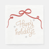 Christmas Paper Napkin with Bold Holiday Symbols スタンダードランチョンナプキン (正面)