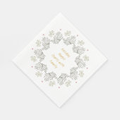 Christmas Paper Napkin with Classic Festive Motifs スタンダードランチョンナプキン (角)