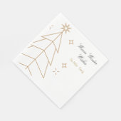 Christmas Paper Napkin with Minimalist Trees  スタンダードランチョンナプキン (角)