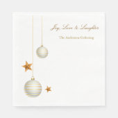 Christmas Paper Napkin with Pinecones & Holly スタンダードランチョンナプキン (正面)