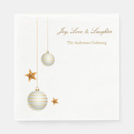 Christmas Paper Napkin with Pinecones & Holly スタンダードランチョンナプキン