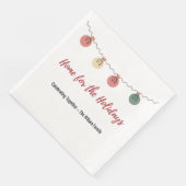 Christmas Paper Napkin with Playful Holiday Icons (コーナー)