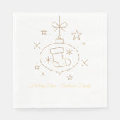 Christmas Paper Napkin with Playful Holiday Icons スタンダードランチョンナプキン (正面)