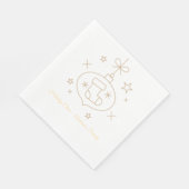 Christmas Paper Napkin with Playful Holiday Icons スタンダードランチョンナプキン (角)
