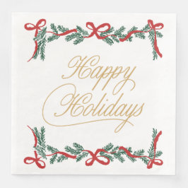 Christmas Paper Napkin with Snowflakes & Stars