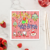 Christmas Paper Napkins, Happy Birthday  スタンダードランチョンナプキン (インサイチュ)