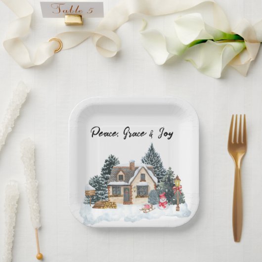 Christmas Paper Plates ペーパープレート (ウェディング)