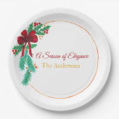 Christmas Paper Plates – Festive Holiday  ペーパープレート (正面)