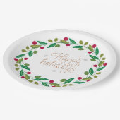 Christmas Paper Plates– Holiday Party Dining  ペーパープレート (アングル)