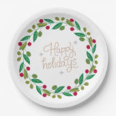 Christmas Paper Plates– Holiday Party Dining  ペーパープレート (正面)
