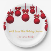 Christmas Paper Plates– Holiday Party Table Esse ペーパープレート (正面)