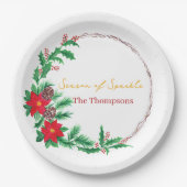 Christmas Paper Plates– Party Table Decoration ペーパープレート (正面)