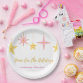 Christmas Paper Plates with Holiday Motifs ペーパープレート (パーティー)