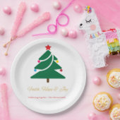 Christmas Paper Plateswith Holiday Motifs ペーパープレート (パーティー)