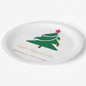 Christmas Paper Plateswith Holiday Motifs ペーパープレート (アングル)