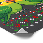 Christmas Parakeet Ugly Xmas Sweater Parakeets Lon ポスター (角)