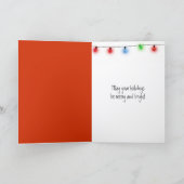 Christmas Parrot Holding a Cocktail カード (内部)