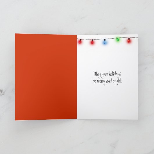 Christmas Parrot Holding a Cocktail カード (内部)