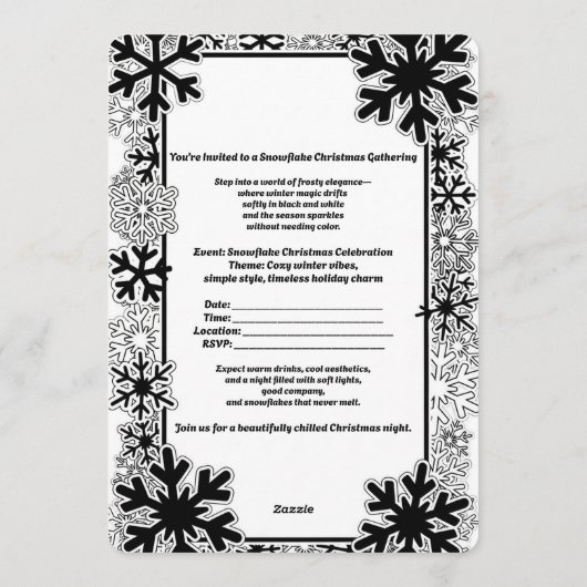 Christmas Party 招待状 (裏面)