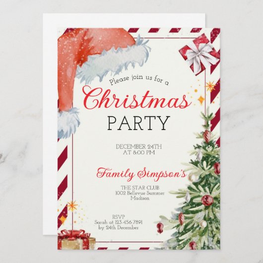 Christmas Party 招待状 (正面/裏面)