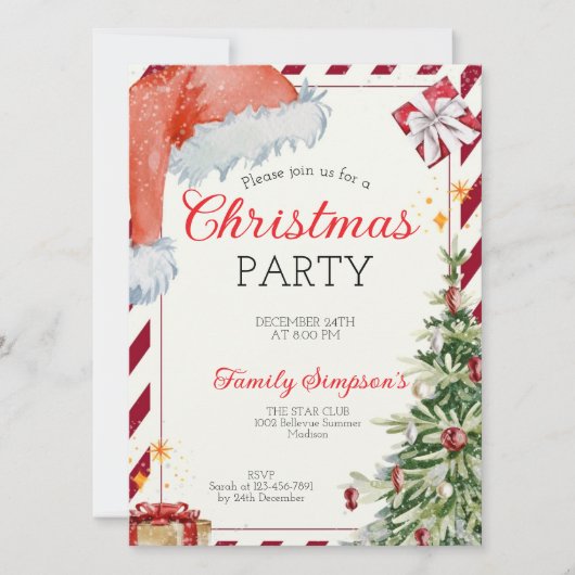 Christmas Party 招待状 (正面)