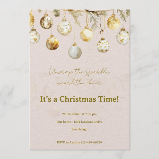 Christmas party  招待状 (正面)