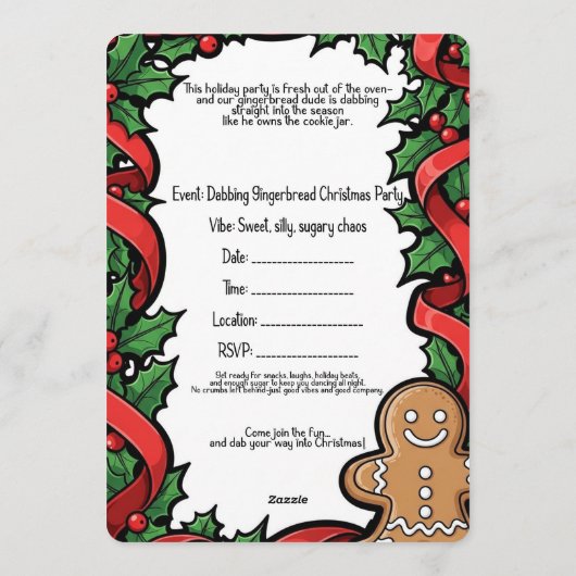 Christmas Party 招待状 (裏面)