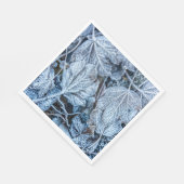 Christmas Party Blue Leaves Snow Holidays Winter スタンダードランチョンナプキン (角)