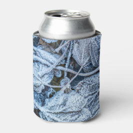 Christmas Party Blue Leaves Snow Holidays Winter 缶クーラー