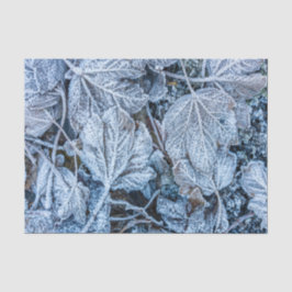 Christmas Party Blue Leaves Snow Holidays Winter 薄葉紙