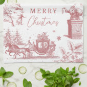 Christmas Party Chinoiserie キッチンタオル (折り畳み)