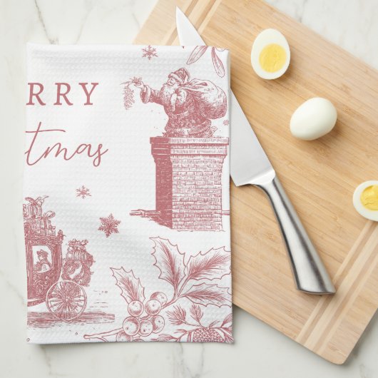Christmas Party Chinoiserie キッチンタオル (四つ折り)