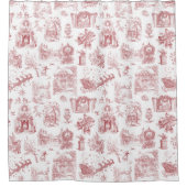 Christmas Party Chinoiserie シャワーカーテン (正面)