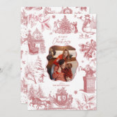 Christmas Party Chinoiserie Photo シーズンカード (正面/裏面)