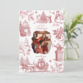 Christmas Party Chinoiserie Photo シーズンカード (スタンド正面)