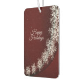 Christmas Party Crystal Snowflakes Red Rustic カーエアーフレッシュナー (左)