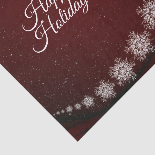 Christmas Party Crystal Snowflakes Red Rustic 薄葉紙 (詳細)