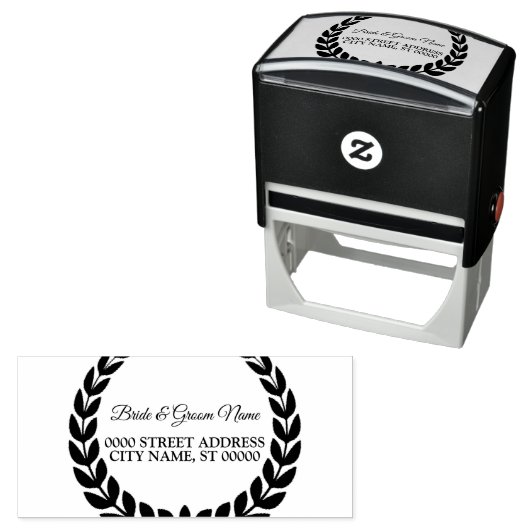 Christmas Party Elegant Leaves Vintage セルフインキングスタンプ (インサイチュ)