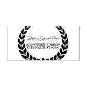 Christmas Party Elegant Leaves Vintage セルフインキングスタンプ (デザイン)