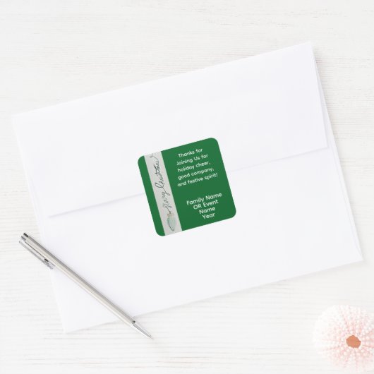 Christmas Party Favor スクエアシール (封筒)