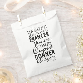 Christmas Party Favor Bags | Santa's Reindeer フェイバーバッグ