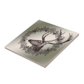 Christmas Party Floral Reindeer Golden Winter タイル (側面)