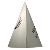 Christmas Party Floral Reindeer Golden Winter パーティーハット (裏面)