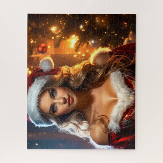 Christmas Party Girl ジグソーパズル (縦)