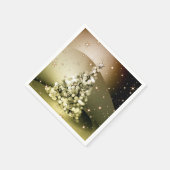 Christmas Party Golden Tree Shiny Sparkle Stars スタンダードカクテルナプキン (角)