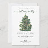 Christmas Party Holiday Vintage Elegant 招待状 (正面)